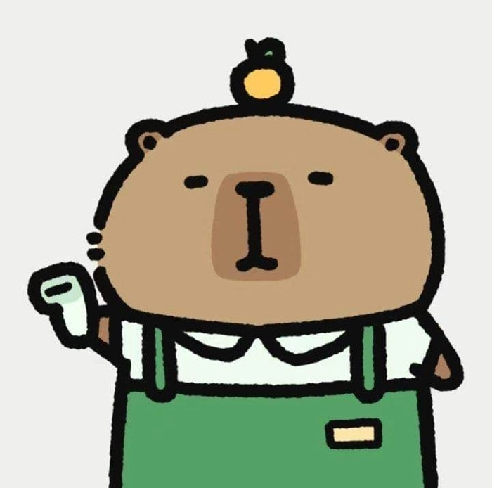 Hình vẽ capybara chibi độc đáo mang phong cách nghệ thuật