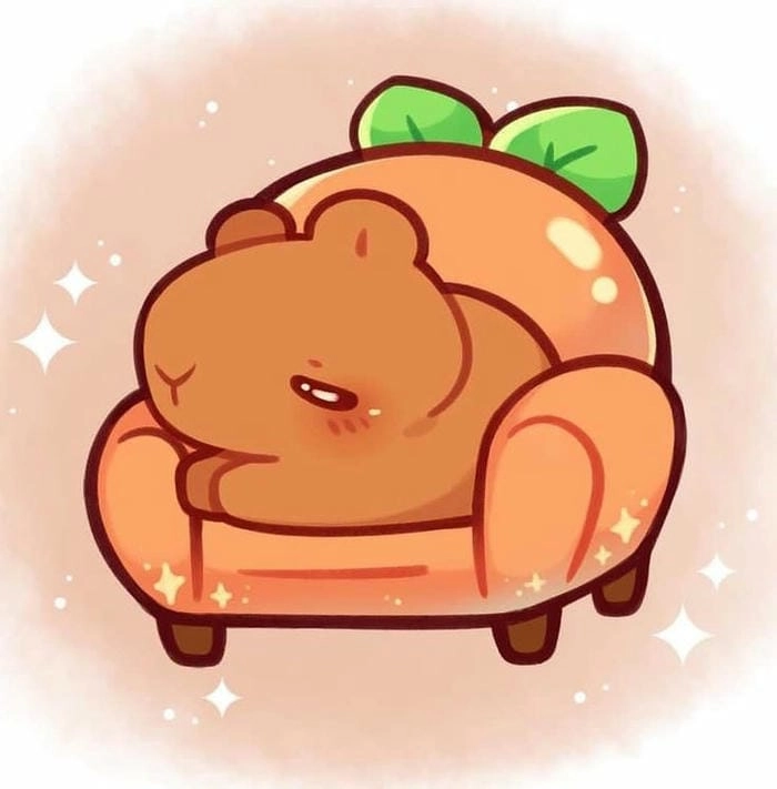 Hình capybara cute chibi đẹp và phù hợp làm ảnh đại diện