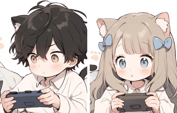Hình cặp anime giúp thể hiện phong cách cá tính và dễ thương