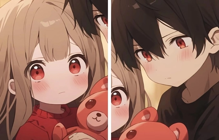 Hình nền cặp đôi anime thể hiện tình yêu trong thế giới anime