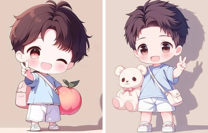 Ảnh anime nam cặp thể hiện sự mạnh mẽ và cá tính