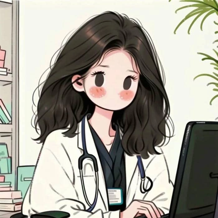 Khám phá hình bác sĩ soi kính hiển vi chibi sáng tạo
