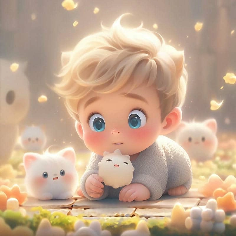 Bộ hình chibi ghép mặt cho bé trai dễ thương