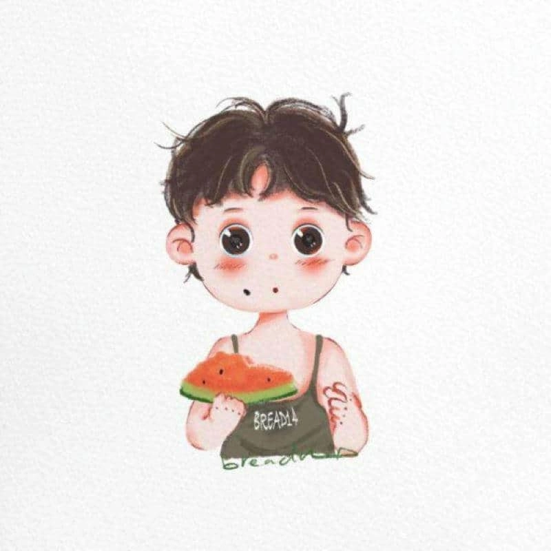 Tạo thiệp đẹp từ hình chibi bé trai thôi nôi