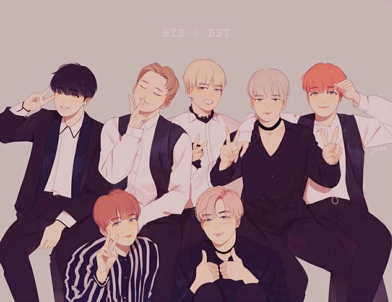 Tải ngay bộ hình nền bts chibi cho điện thoại