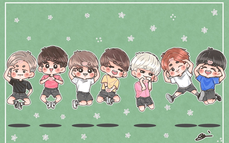 Tổng hợp hình bts chibi cute đẹp mê mẩn