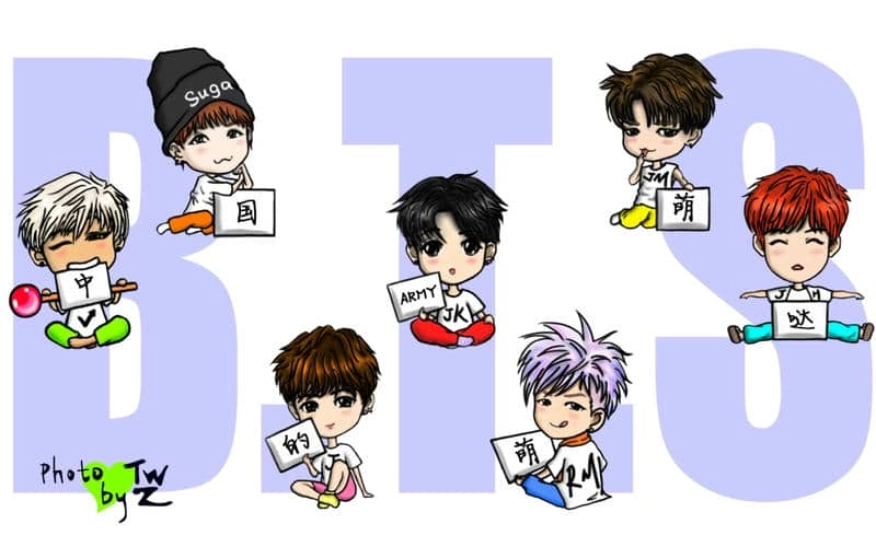 Chọn ngay avatar bts chibi cực đáng yêu