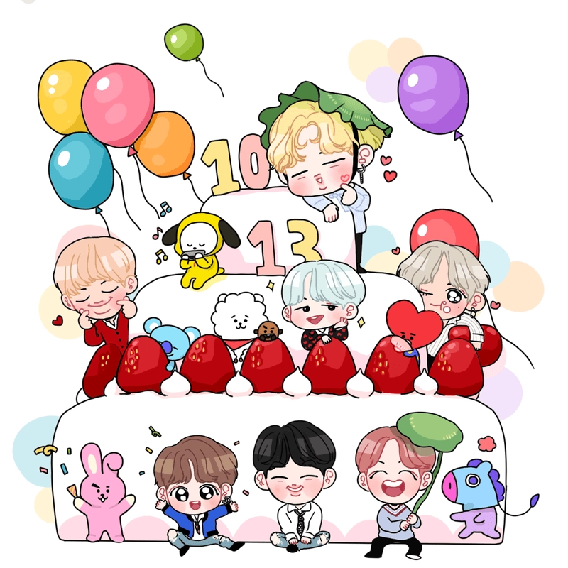 Sáng tạo không giới hạn với bts chibi art