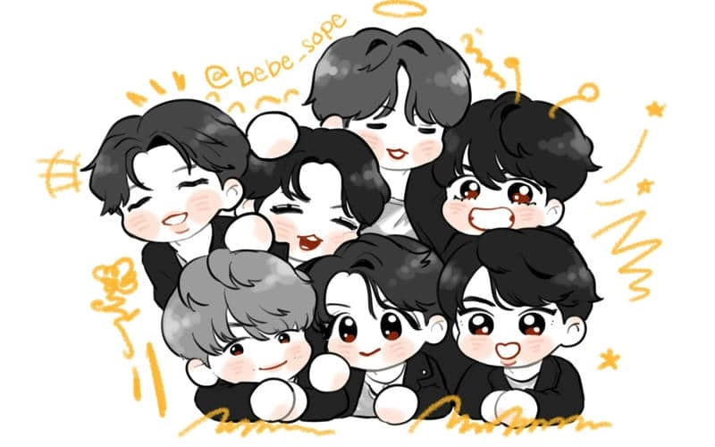 Tổng hợp bts chibi photo cực dễ thương