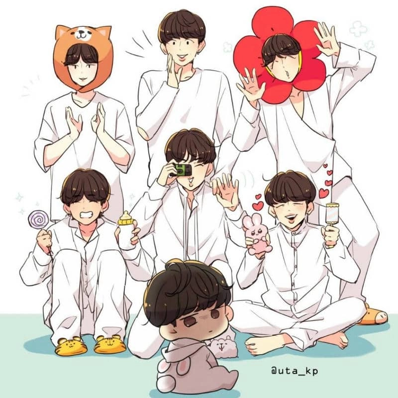Cùng ngắm chibi bts jin đẹp trai cute
