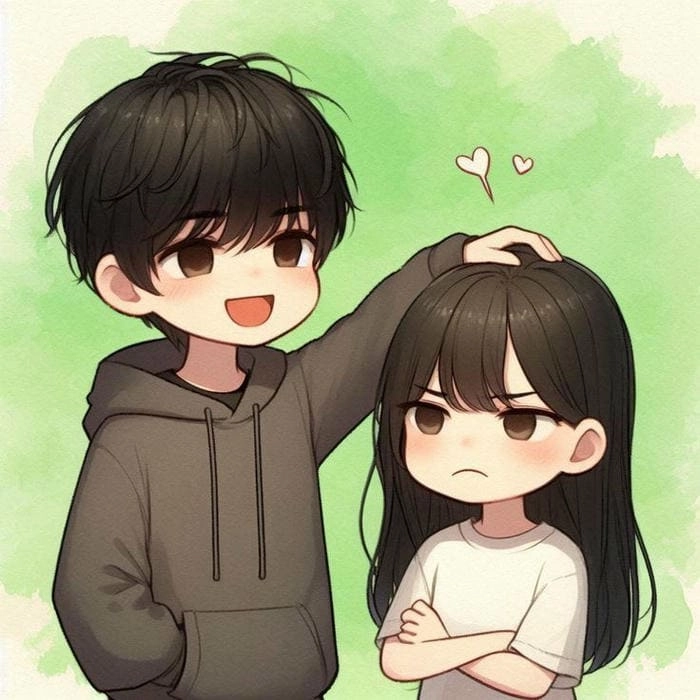 Tải nhanh bộ ảnh chibi đôi hot trend
