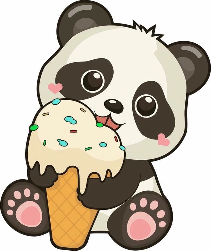 Ảnh chibi gấu trúc cute nhỏ xinh mang nét đáng yêu ngọt ngào