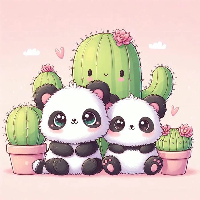 Xem bộ ảnh chibi gấu trúc siêu đáng yêu cho avatar mạng xã hội