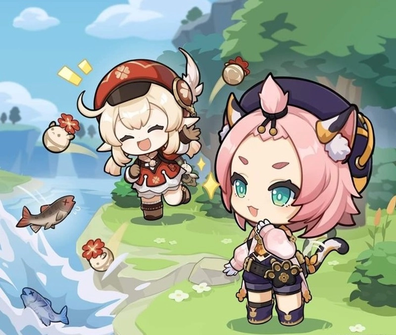 Ngắm bộ ảnh genshin chibis cực dễ thương