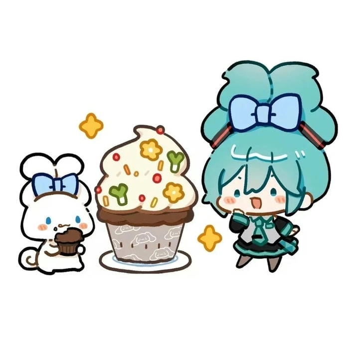 Góc dễ thương không thể rời mắt miku chibi cute
