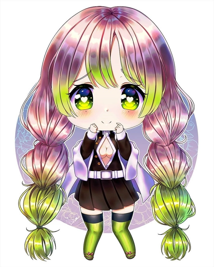 Vẽ dễ cùng chibi mitsuri dibujo facil cực xinh