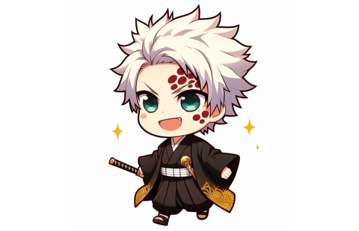 Chibi cute nam với đường nét mềm mại, đáng yêu