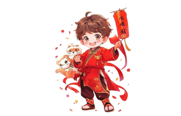 Anime nam nữ thể hiện sự gắn kết đáng yêu