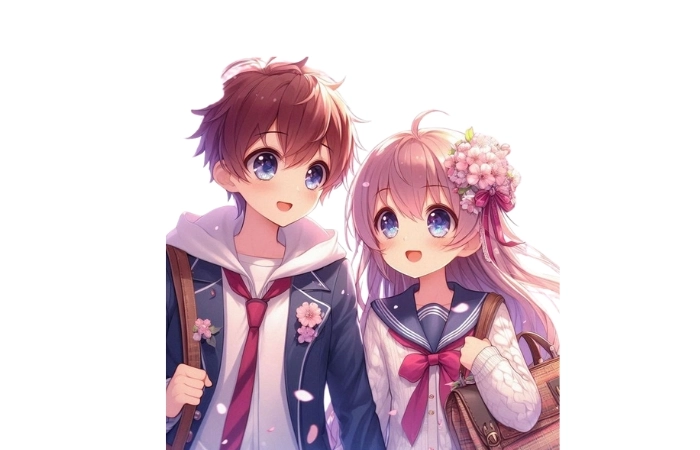 Anime nam nữ cute mang đến hình ảnh dễ thương, hài hòa