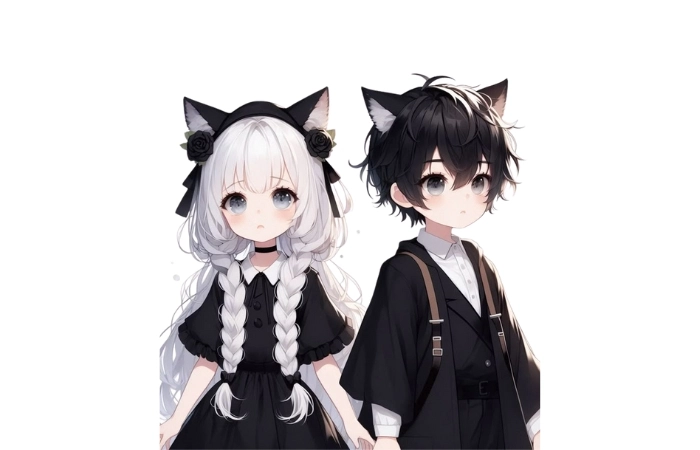 Anime nam và nữ ngầu thể hiện phong cách cool đầy thu hút
