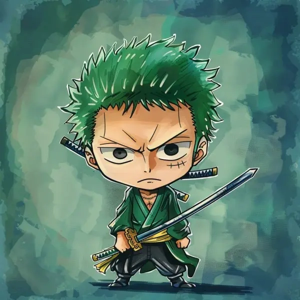 Hướng dẫn vẽ zoro chibi cute cực đơn giản