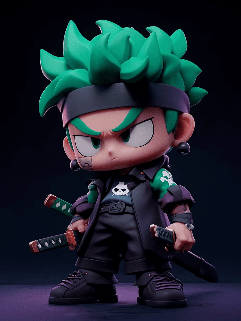 Xem phiên bản zoro 6 múi siêu ngầu chibi