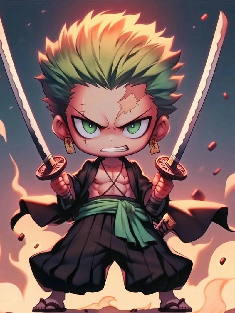 Góc ảnh hình zoro chibi cực chất cho fan