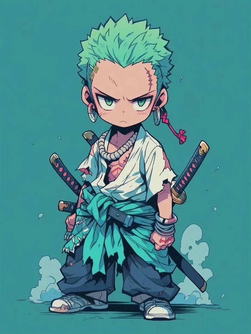 Hình ảnh roronoa zoro chibi ngầu và chất