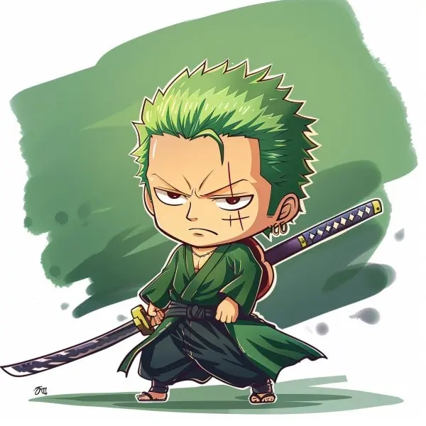 Bộ sưu tập zoro chibi transparent không nền