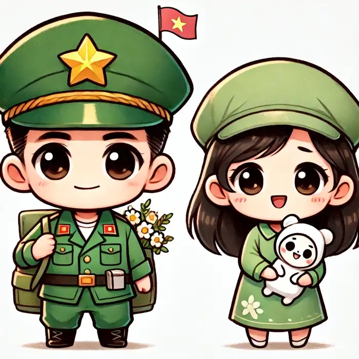 Khám phá vẻ dễ thương của chú bộ đội chibi