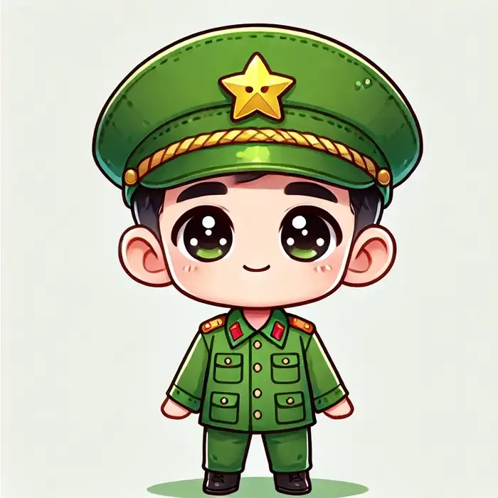 Cảm hứng từ hình ảnh chú bộ đội chibi