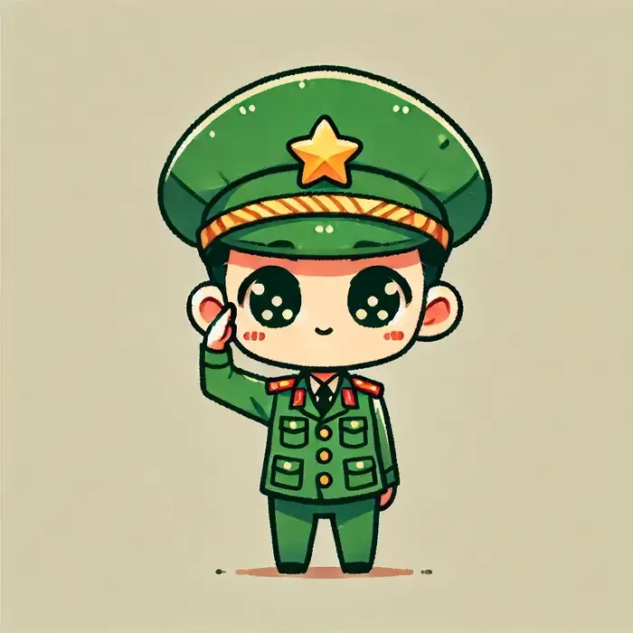 Thế giới hoạt hình với hình bộ đội chibi