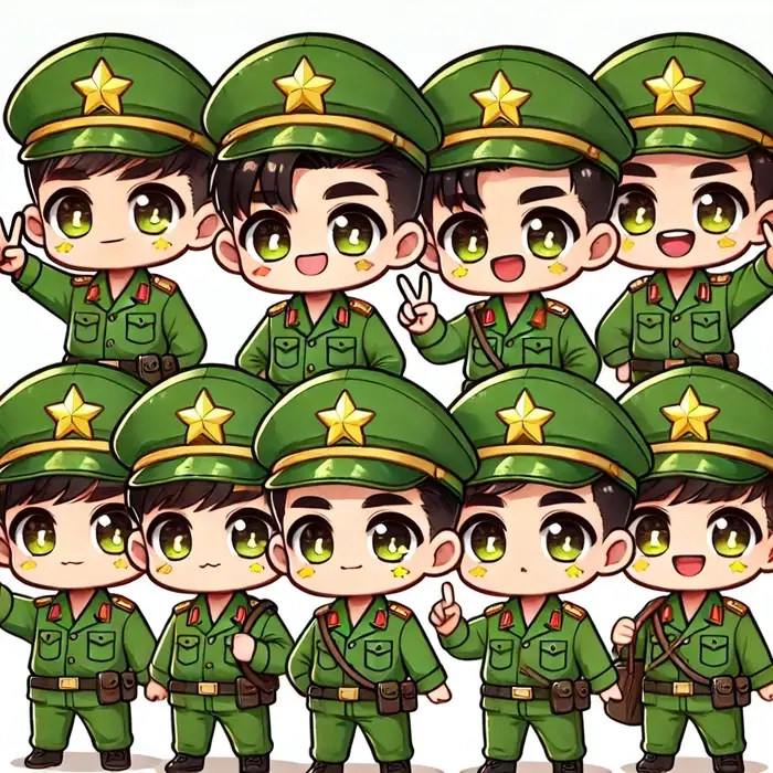 Gắn bó chân thành qua tình yêu bộ đội chibi