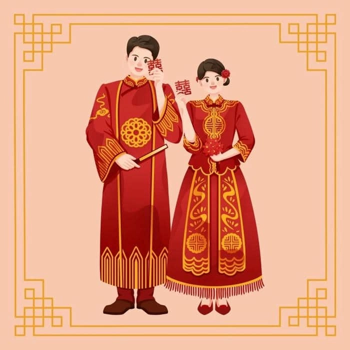 Tuyển chọn hình vẽ cô dâu chú rể chibi đẹp tự nhiên