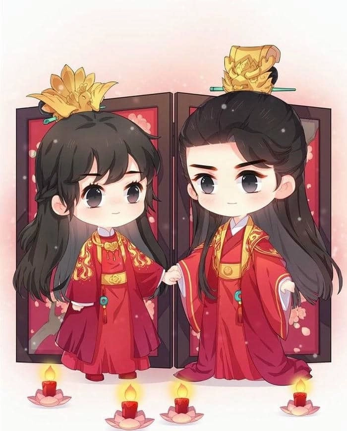 Sở hữu ngay file vector cô dâu chú rể chibi dễ dùng