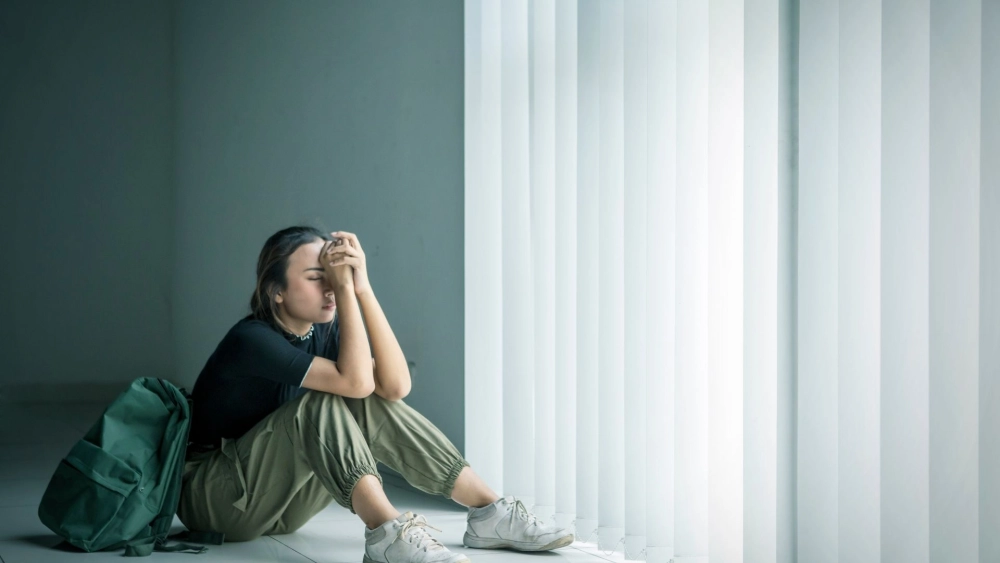 Hinh anh co gai co don thể hiện tâm trạng cô đơn sâu lắng