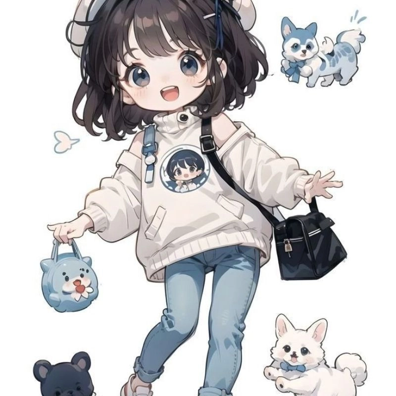 Vẽ chibi cô gái nhẹ nhàng đáng yêu