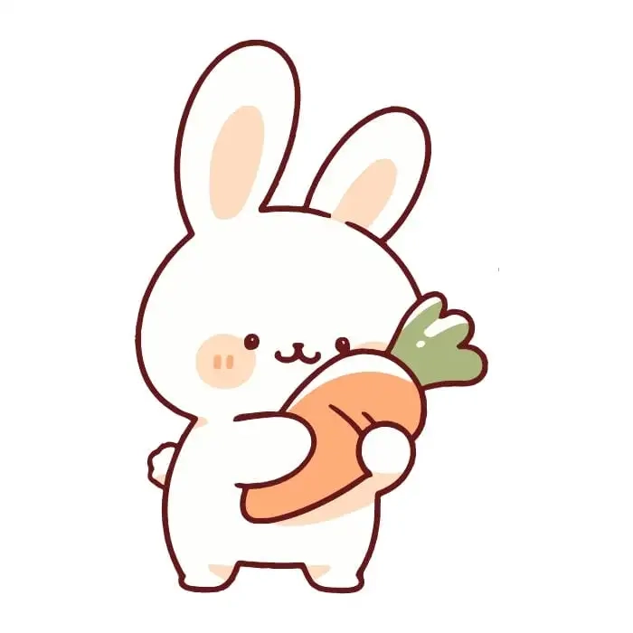 Bộ ảnh hình thỏ hoạt hình cute sống động