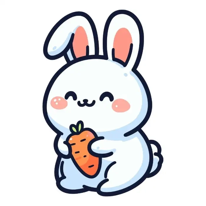 Ngắm nhìn hình thỏ trắng cute ngọt ngào