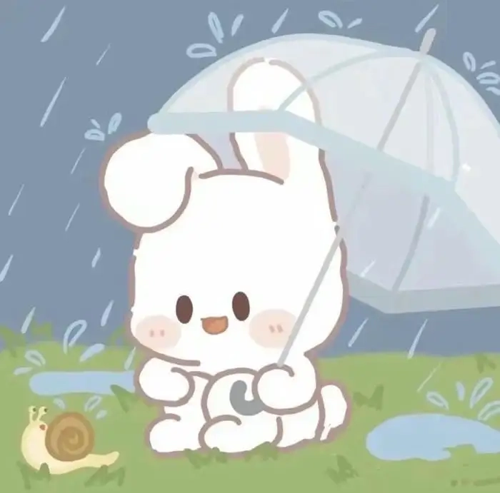 Hình ảnh thỏ cute hình chibi gây thương nhớ