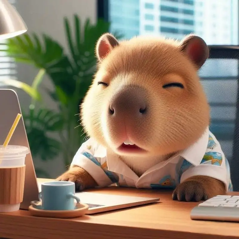 Ngọt ngào cùng capybara chibi hồng dễ thương