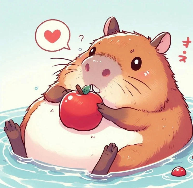 Siêu dễ thương capybara chibi cute sticker