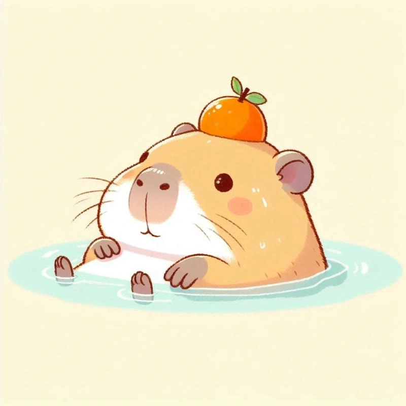 Siêu đơn giản chibi vô tri vẽ capybara cute