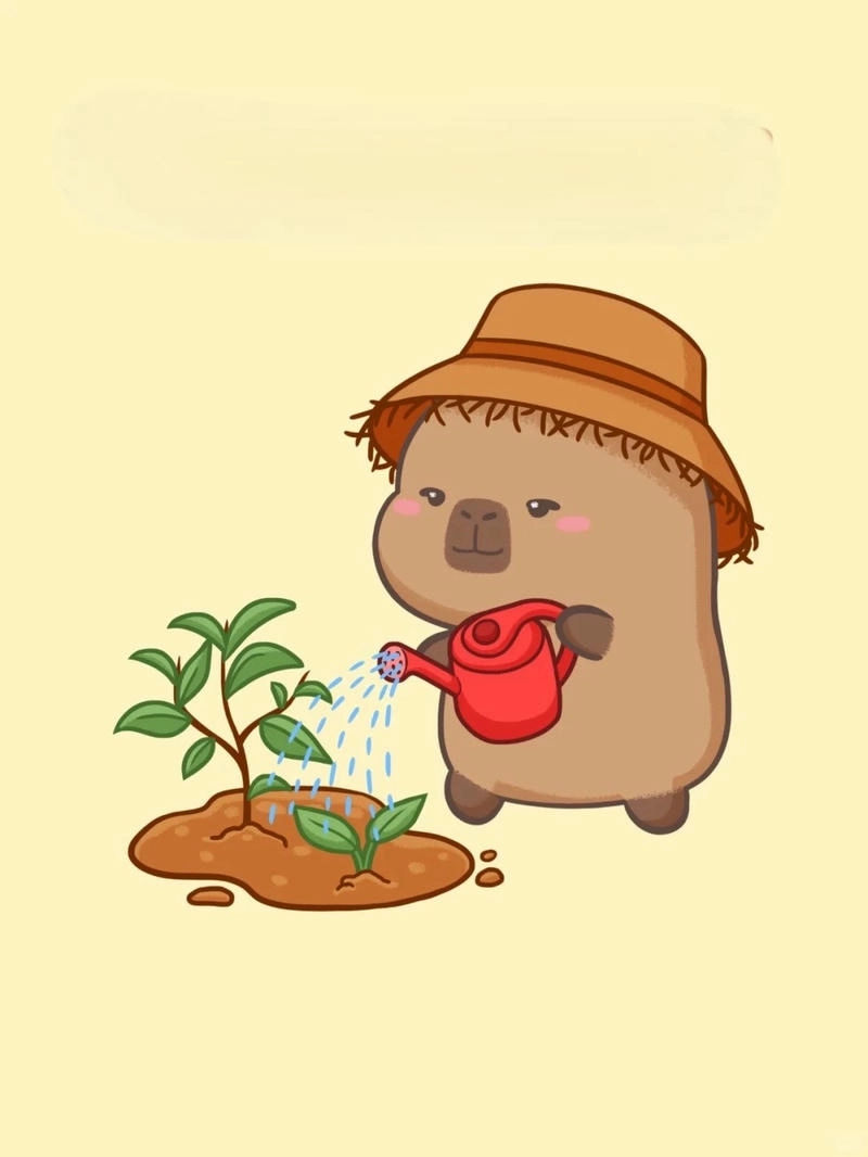 Nhìn là yêu con capybara chibi siêu xinh