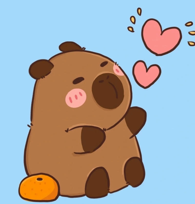 Đổi gió với hình nền điện thoại hình nền điện thoại capybara chibi