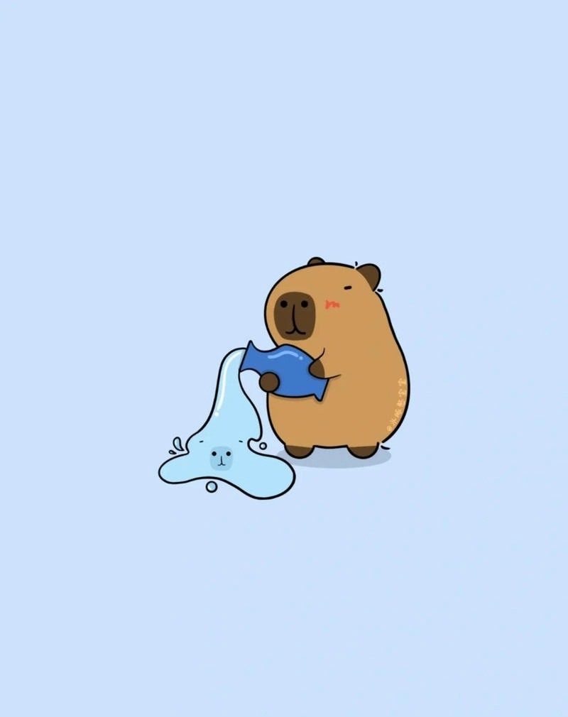 Gợi ý chibi chibi cute hình nền capybara vô tri