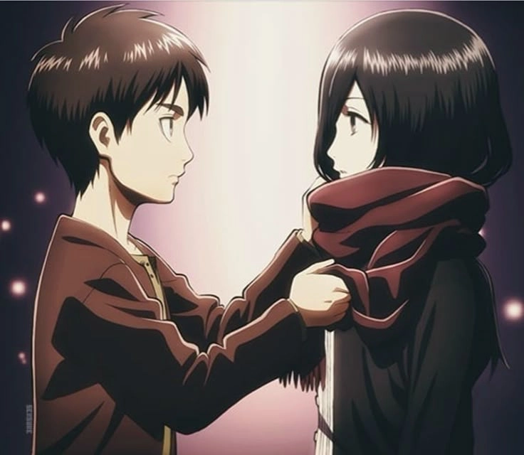 Eren quàng khăn cho Mikasa khoảnh khắc ấm áp nhất đời