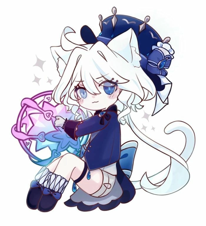 Sưu tầm biểu cảm dễ thương emote furina chibi