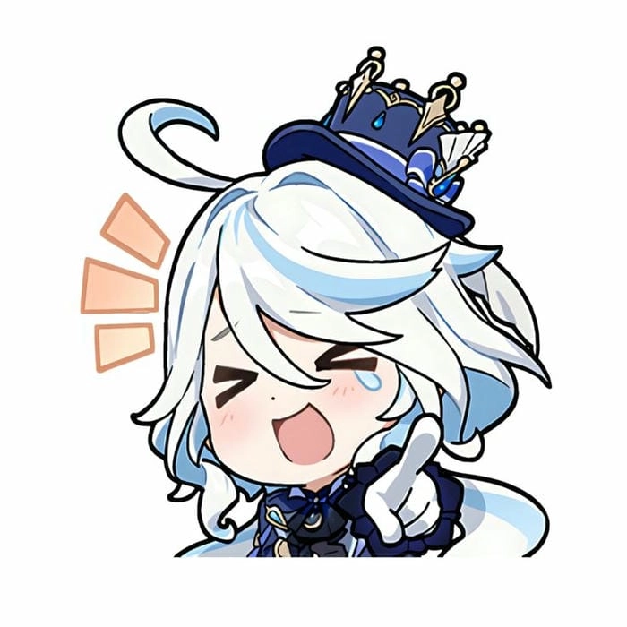Tổng hợp sticker độc đáo furina chibi sticker