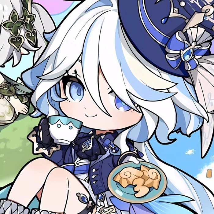 Bộ sưu tập biểu cảm đặc sắc furina chibi emote